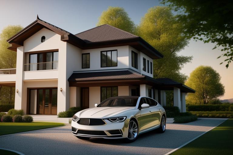 A luxurious home or car, representing wealth and success